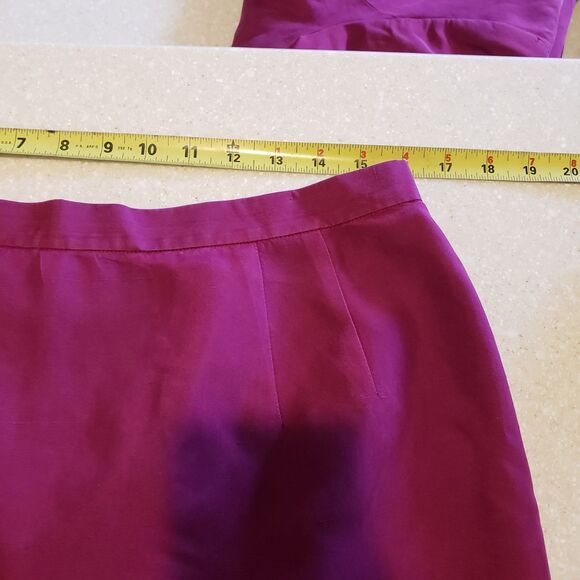 Vintage Talbots red pure silk Dress Suit Jacket Set Size 14 Career Business - Picture 12 of 13